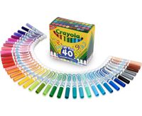 Crayola Ultra Clean Washable Broad Line Markers, 40 Classic Colors, Gift For Kids