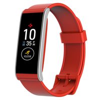 MyKronoz Zefit4 Fitness Activity Tracker with Color Touchscreen & smart notifications - Red/Silver