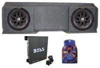 Kicker 10C104 For Chevy Silverado Ext Cab '99-06 Dual Sub Package Box Amp Wire