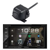 Kenwood DDX24BT Multimedia Bluetooth Receiver with Kenwood CMOS-130 Rearview Wide Angle View Backup Camera with Universal Mounting Hardware