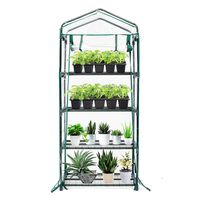 TOOCA Mini Greenhouse 4-Tier 27" X 19" X 63" Portable Plant Greenhouse for Indoor Outdoor Gardens/Patios/Backyards, Suitable for Seed Starter, Young Plants