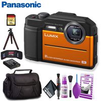 Panasonic Lumix DC-TS7 Digital Camera (Orange) Ultimate Bundle