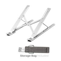 Portable Laptop Stand, Ultra-Thin Light Weight Desktop Notebook Holder Riser, Aluminum Adjustable Eye-Level Ergonomic Height Compatible for MacBook Notebook Computer PC iPad Tablet