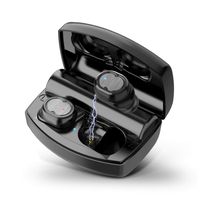 Eon Concepts Wireless Bluetooth 5.0 Earbuds TWS-8 Plus Headphones | iPhone & Android Phone Compatible | Built in Mic | Ear Hooks | Portable Charging Case | 3D Stereo Sound | Smart Touch | Black