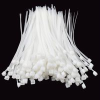 Delicaft Strong Ties Altai-1 Cable Zip Ties, Premium Heavy Duty, Nylon Wire, 50 lb. Tensile Strength, Indoor Outdoor UV Resistant, Large, 200 Piece (10'', White)