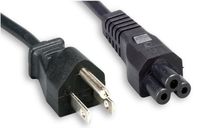 Micro Connectors, Inc. 6 feet 3 Prong "Mickey Mouse" Style Keyed Notebook Power Cord UL Approved (M05-126)