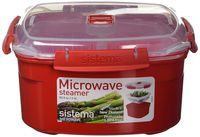 Sistema Microwave Collection Steamer, Medium, 83.5 oz./2.4 L, Red