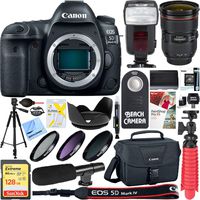 Canon EOS 5D Mark IV 30.4 MP Digital SLR Camera + EF 24-70mm f/2.8L II USM Lens Accessory Bundle
