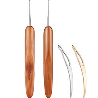 Dreadlocks Tool Dreadlocks Crochet Hook Crochet Needle and Interlocking Tools Easyloc Hair Tool for Dreadlocks, Interlocks Sisterlocks Braid Craft (Style B, 4 Pieces)