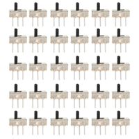 DIYhz 30Pcs 4mm High Knob 3 Pin 2 Position 1P2T SPDT Panel Mount Vertical Micro Slide Switches AC 125V 2A