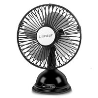 Lucstar Retro USB Fan Desk Table USB Fan Quiet Powerful Personal Fan for Office Home Desktop Laptop, Small 4 Inch Portable Elegant Pedestal Vintage Cooler Black