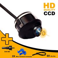 CARSGADGET 360 Degree Rotatable Car Backup Camera-CCD-Universal-Fits All Vehicles Trucks- Side Front Rear View Configurable - with Parking Guidelines ON/Off -HD 1080p-Waterproof Auto Back Up Camera