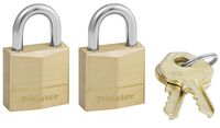 Master Lock Padlock, Solid Brass Lock, 3/4 in. Wide, 120T (Pack of 2-Keyed Alike)