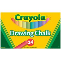 Binney & Smith Crayola(R) Drawing Chalk, Assorted Colors, Box Of 24