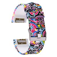 MOACC Replacement for Fitbit Charge 2 Band, Soft Silicone Adjustable Sport Strap Printed Bands with Classic Buckle Fitness Accessory Wristband for Fitbit Charge2 (Pattern-2,Large (Wrist 6.5"-9.0"))