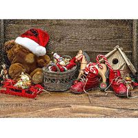 MOVEmen Christmas Photo Studio 3D Studio Background Cloth Christmas Backdrops Vinyl Fireplace Living Room Background 150x90cm (F)