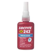 Loctite 1329467 243 Blue Medium Strength Threadlockers, 1.69 oz., 50 mL, 3/4" Thread