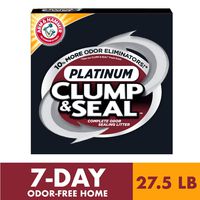 ARM & HAMMER Clump & Seal Platinum Clumping Cat Litter, Multi-Cat, 27.5lb