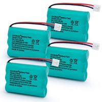 BAOBIAN 27910 Rechargeable Cordless Phone Battery Compatible with for V-Tech 89-1323-00-00 Vtech 27910 I6725 Motorola SD-7501 RadioShack 23-959(4 Pack)