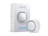 Aeotec Siren 6, Z-Wave Plus S2 Safety Speaker, Wall-Mounted Sound & Light Security Intruder Alarm with Backup Battery, 110dB