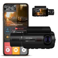 REXING V3 Basic Dual Camera Front and Inside Cabin Infrared Night Vision Full HD 1080p WiFi Car Taxi Dash Cam with Supercapacitor, 2.7" LCD Screen, Parking Monitor, Mobile App