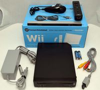 GameStop Premium Nintendo Wii BLACK Video Game Console Home System Bundle Online RVL-001 GameCube (Renewed)