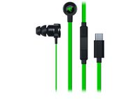 Razer Hammerhead USB-C Earbuds: DAC - Custom-Tuned Dual-Driver Technology - in-Line Mic & Volume Control - Aluminum Frame - Green