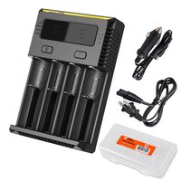 Nitecore i4 2016 New Intellicharger Charger and Battery Organizer for Li-ion/IMR / Ni-MH/Ni-Cd 26650 22650 18650 18490 18350 17670 17500 16340 RCR123 14500 10440 AA AAA C D types