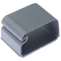 Panduit LC10-A-L8 Adhesive Backed Latching Clip, PVC, Rubber Adhesive Type, Light Gray, 0.93" Max Bundle Diameter, 0.84" Height, 1.51" Width, 1.51" Length (Pack of 50)