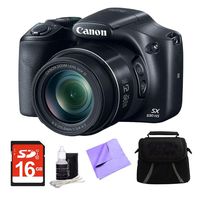 Canon PowerShot SX530 HS 16MP 50x Optical Zoom Digital Camera Crystal Clear Images 16GB Memory Card Camera Case Deluxe Cleaning Kit & Soft Touch Microfiber Cleaning Cloth