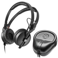 Sennheiser HD 25 PLUS On-ear closed back Monitor DJ Headphones + Slappa HardBody PRO Headphone Case