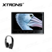 XTRONS Car DVD Player 11.6 Inch IPS Screen Portable Car Headrest CD Player with Black Wireless Headphones Supports 1080P Video, HDMI Input, USB SD, AV in & Out, Region Free, IR FM, 32 Bits Game