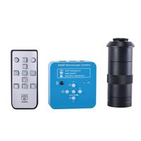 HAYEAR 34MP 1080P 60FPS 2K Full HD HDMI USB Electronic Industry Video Microscope Digital Camera Magnifier for PCB Repair+100X Zoom C-Mount Lens