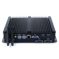 HISTTON Fanless Desktop PC Mini Industrial Computer Windows 10 Pro Intel Core i7 4500U, 16GB/256GB, Dual Wi-Fi/Gigabit Ethernet/VGA&HDMI,Dual Output/4K,Support Linux Ubuntu