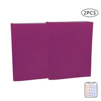 2 Pack Stretchable Jumbo Book Covers, Washable Durable Reusable Book Protector fits Hardcover Textbooks up to 9.5" X 14" Office Supplies with Free Sticker Labels (2 Pack, Rose Red)
