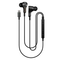 Pioneer Rayz Original Active Noise Cancelling Earbuds wired with Mic, Auto-pause, Hands-free Hey Siri, Lightning Cable Earphones Compatible with iPhone, iPad and iPod. MFI Certified (Onyx Black)