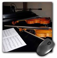 3dRose LLC 8 x 8 x 0.25 Inches Mouse Pad, Violins and Music Stringed Instruments Photography (mp_29336_1)