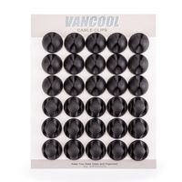 VANCOOL Single & Double Channel 30-Pack Cable Clips with Self Adhesive Back,Wire and Cord Management System