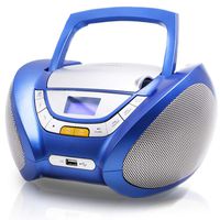 Lauson Boombox with Cd Player Mp3 | Portable Radio CD-Player Stereo with USB | USB & MP3 Player | Headphone Jack (3.5mm) CP546 (Blue)