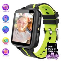 Kids Smartwatch Phone with 1GB Memory Card MP3 Music Player Kids Phone Watches and FM Radio HD Touch Screen 2 Way Phone Calls SOS Voice Pedometer Watch for Kids as Birthday (G615 Black)