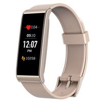 MyKronoz ZeFit4 HR Fitness Activity Tracker with Heart Rate Monitoring, Color Touchscreen & Smart Notifications - Powder Pink/Gold