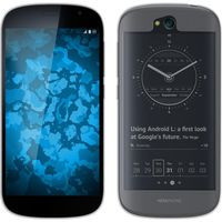 Silicone Case for Yota Yotaphone 2 - Transparent Crystal Clear - Cover PhoneNatic + Protective foils
