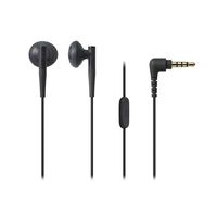 Audio-Technica ATH-C200iS In-Ear Headphones with In-Line Mic & Control, Black