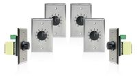 Atlas Sound AT Series 100 Watt 25/70 Volt Attenuators - Contractor Pack (6-Pack, Stainless Steel)