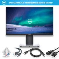 Dell P2219H 21.5" 16:9 Ultrathin Bezel IPS Monitor (P2219H) with Microfiber Cleaning Cloth - 1 - Pack