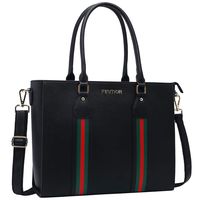 15.6 Inch-Laptop-Bag for Women,Professional 15 Inch-Womens-Briefcase-Multi-pocket Large Work-Tote-Bag(Black)