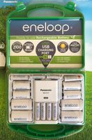 Eneloop Rechargeable Battery Set AA AAA C D Adapters Case + BQ-CC75 Charger