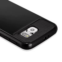 technext020 Galaxy S6 Case, Heavy Duty Armor Rugged Case for Samsung Galaxy S6 Slim Fit Hybrid Dual Layers PC Silicone Black