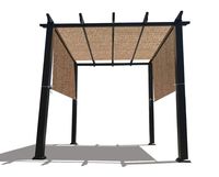Alion Home Universal Pergola Replacement Canopy Shade Cover with Breathable HDPE Fabric & Rod Pockets for 10 x 10 FT Pergola, Canopy Size: 192'' L x 106'' W (Walnut)