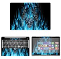 decalrus - Protective Decal Flames Skin Sticker for Dell Inspiron 15 i5570 / 5570 (15.6" Screen) case Cover wrap DEinspironi5570-123